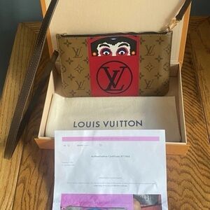 Louis Vuitton Yamamoto Reverse Kabuki Pouchette w LV Crossbody Strap- NWOT